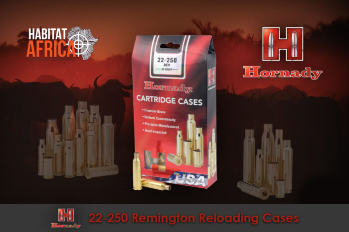 Hornady 22-250 Remington Reloading Brass Cases Habitat Africa