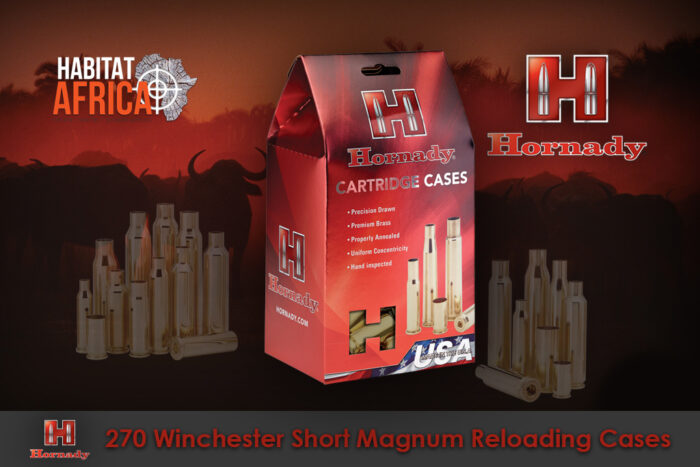 Hornady 270 Winchester Short Magnum Reloading Brass Cases Habitat Africa