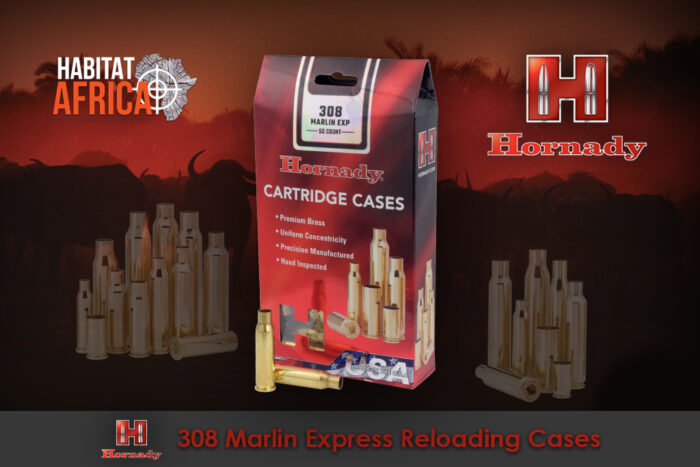 Hornady 308 Marlin Express Reloading Brass Cases Habitat Africa