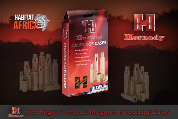 Hornady 338 Ruger Compact Magnum Reloading Brass Cases Habitat Africa