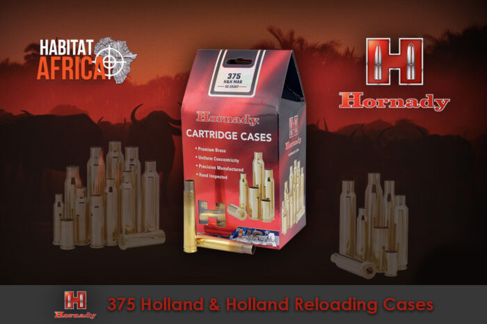 Hornady 375 Holland & Holland Reloading Brass Cases Habitat Africa
