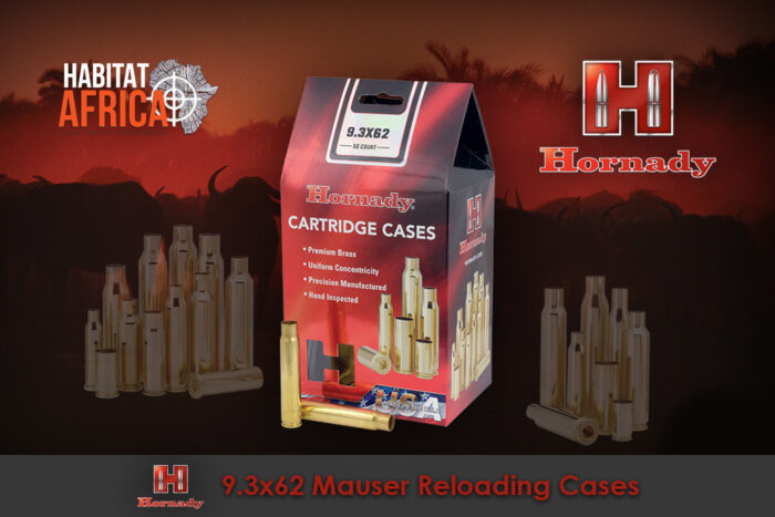Hornady 9.3x62 Mauser Reloading Brass Cases Habitat Africa