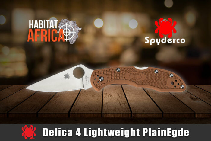 Spyderco-Delica-4-Lightweight-PlainEdge-Brown-Habitat-Africa-New-1