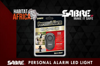 Sabre Personal Alarm with LED Light Black
