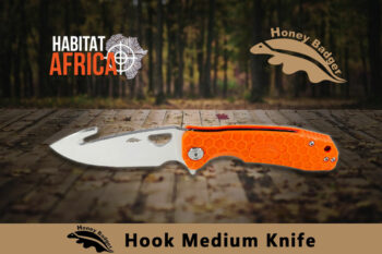Honey Badger Hook Medium Knife Orange
