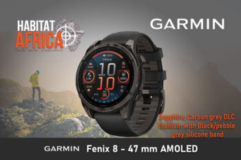 Garmin Fenix 8 47mm Sapphire Carbon grey with Black Grey silicone band