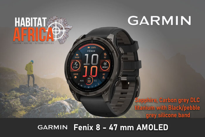 Garmin-Fenix-8-AMOLED-47mm-Sapphire-Carbon-grey-DLC-titanium-with-Black-pebble-grey-silicone-band-Habitat-Africa