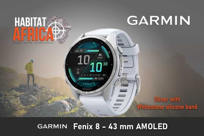 Garmin-Fenix-8-43mm-AMOLED-Silver-with-Whitestone-silicone-band