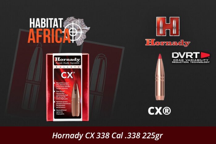Hornady-CX-338-Cal-.338-225gr-Bullet-Habitat-Africa