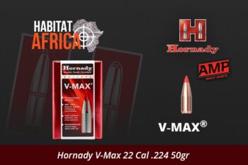 Hornady V-Max 22 Cal .224 50gr Bullets 100pts