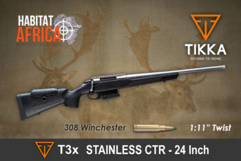 Tikka T3x 308 Winchester 24inch CTR Stainless (Adjustable Cheek Piece) 1:11″ Twist