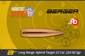 Berger Long Range Hybrid Target 22 Cal .224 85.5gr Bullets 100pts