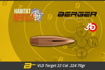 Berger VLD Target 22 Cal .224 70gr Bullets 100pts
