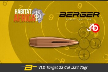 Berger VLD Target 22 Cal .224 75gr Bullets 100pts