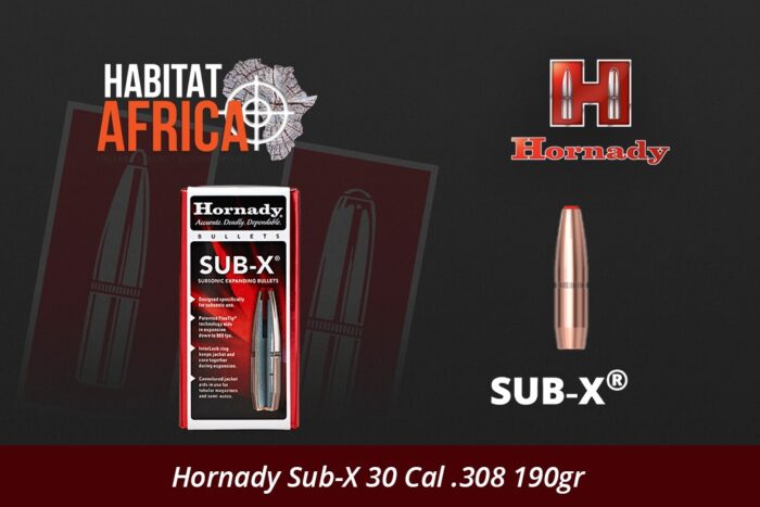 Hornady-Sub-X-30-Cal-.308-190gr-Bullet-Habitat-Africa
