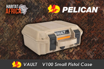 Pelican V100 Vault Small Pistol Case Tan