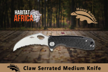 Honey Badger Claw Serrated Medium Knife Black