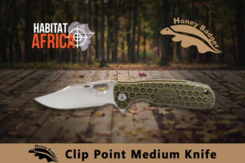 Honey Badger Clip Point Medium Knife Green