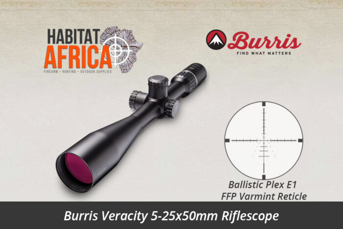Burris Veracity 5-25x50mm Riflescope E1 Ballistic Plex FFP Varmint Reticle
