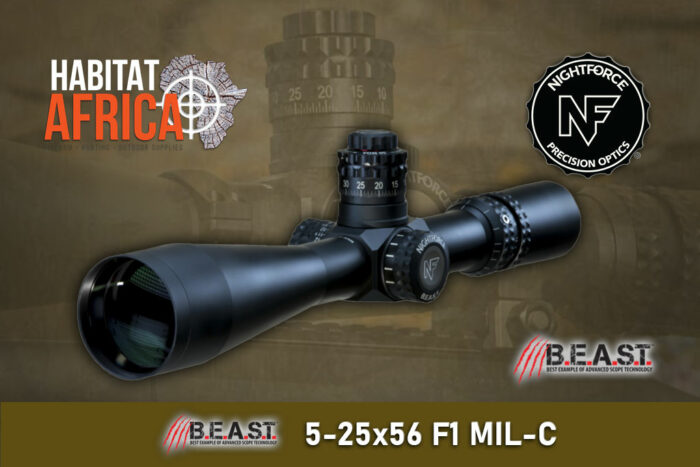 NightForce-BEAST-5-25x56-F1-MIL-C-Riflescope-Habitat-Africa-New
