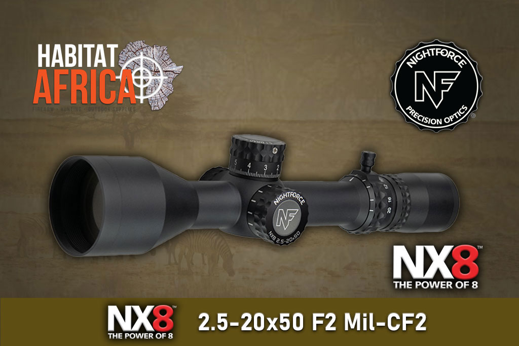 NightForce-NX8-2.5-20x50-F2-Mil-CF2-Riflescope-Habitat-Africa-New
