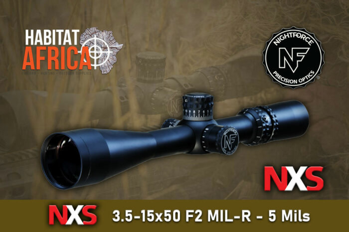 NightForce-NXS-3.5-15x50-F2-MIL-R-5-Mils-Riflescope-Habitat-Africa-New