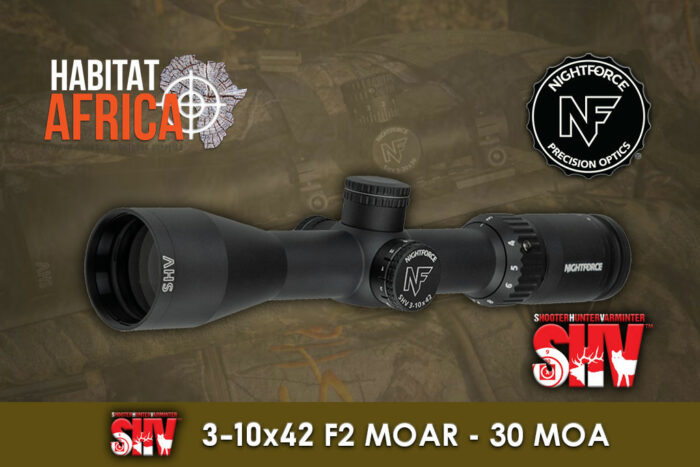 NightForce-SHV-3-10x42-F2-MOAR-30-MOA-Riflescope-Habitat-Africa-New
