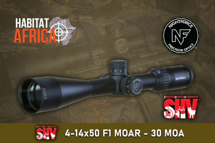NightForce-SHV-4-14X50-F1-MOAR-30-MOA-Riflescope-Habitat-Africa-New