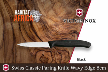 Victorinox Swiss Classic Paring Knife Wavy Edge 8cm Black