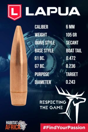 Lapua-SCENAR-6-MM-.243-105gr-Bullets-Info-Habitat-Africa