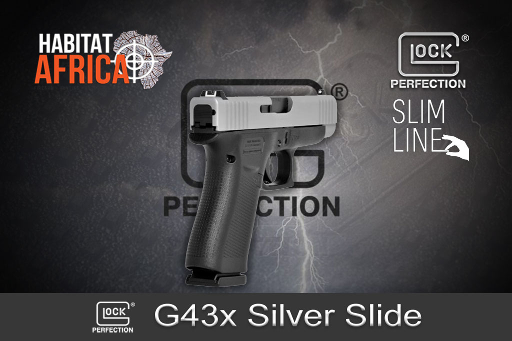 Glock-43x-Silver-Slide-Slimline-Subcompact-9mm-Luger-Habitat-Africa-Pistols