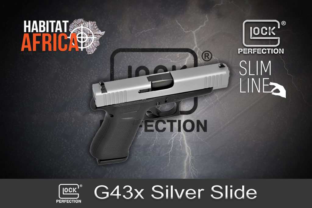 Glock-43x-Silver-Slide-Slimline-Subcompact-9mm-Luger-Habitat-Africa-Pistols