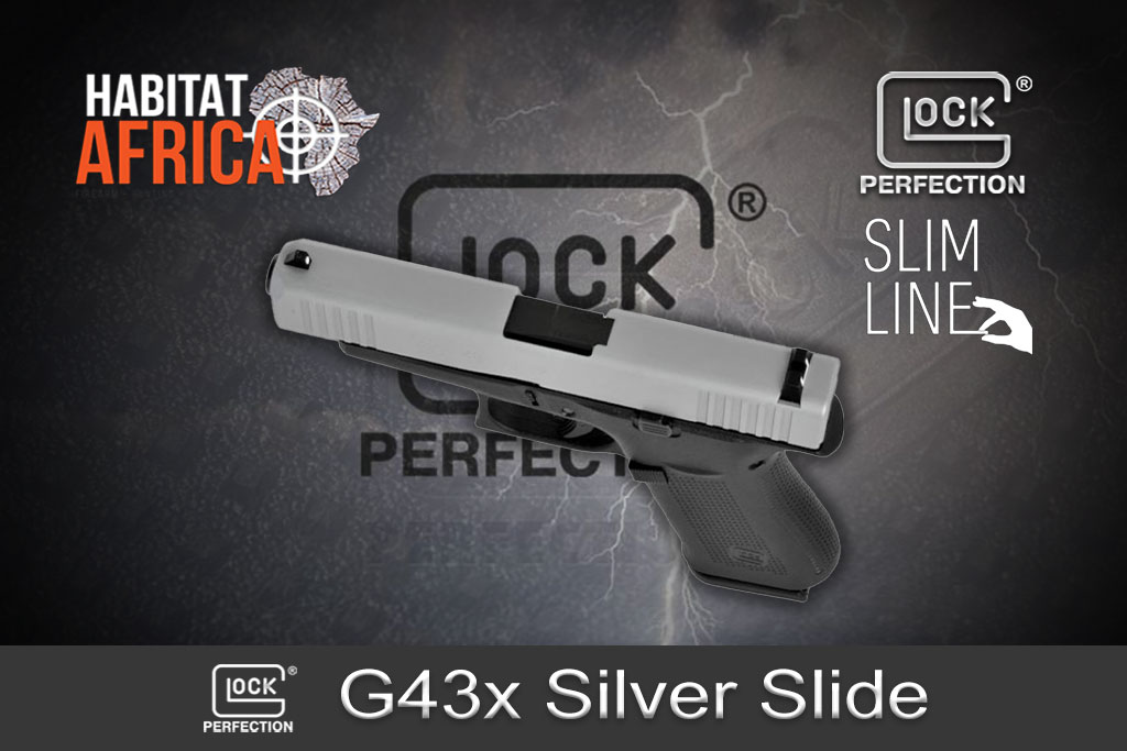 Glock-43x-Silver-Slide-Slimline-Subcompact-9mm-Luger-Habitat-Africa-Pistols