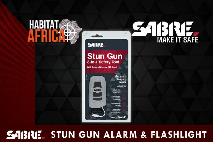 Sabre-Stun-Gun-with-Alarm-and-Flashlight-Gray-Habitat-Africa-1
