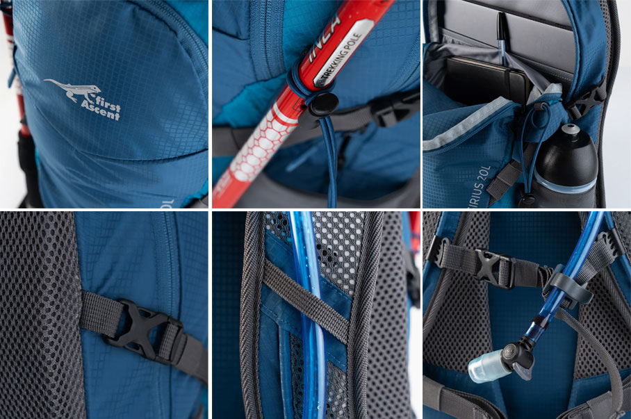 First-Ascent-Sirius-20L-Backpack-Blue-Sneak-Peak