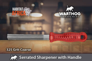 Warthog Serrated Diamond Sharpener with Handle 325 Grit-Coarse
