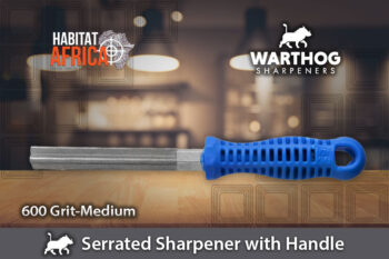 Warthog Serrated Diamond Sharpener with Handle 600 Grit-Medium