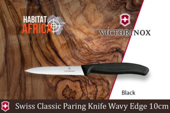 Victorinox Swiss Classic Paring Knife Wavy Edge 10cm Black