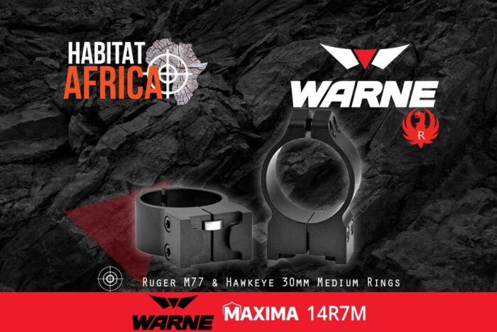 Warne-Maxima-14R7M-Ruger-M77-&-Hawkeye-30mm-Medium-Rings-Habitat-Africa