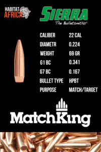 Sierra-MatchKing-22-Cal-.224-69gr-HPBT-Bullet-Info
