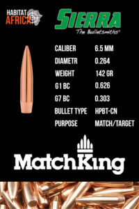 Sierra-MatchKing-6.5mm-.264-142gr-HPBT-CN-Bullet-Info