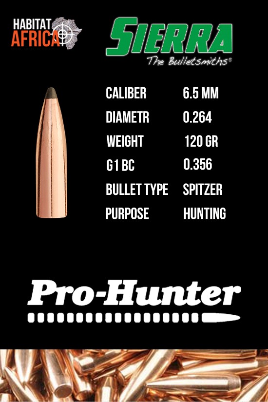 Sierra-Pro-Hunter-6.5mm-264-120gr-SPT-Bullet-Info