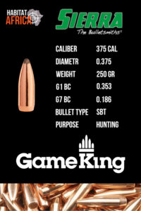Sierra-GameKing-375-Cal-.375-250gr-SBT-Bullet-Info-Habitat-Africa