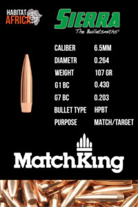Sierra-MatchKing-6.5mm-.264-107gr-HPBT-Bullet-Info-Habitat-Africa