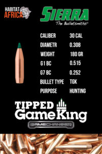 Sierra-Tipped-GameKing-30-Cal-.308-180gr-Bullet-Info-Habitat-Africa