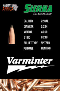 Sierra-Varminter-22-Cal-.224-45gr-SPT-Bullet-Info-Habitat-Africa