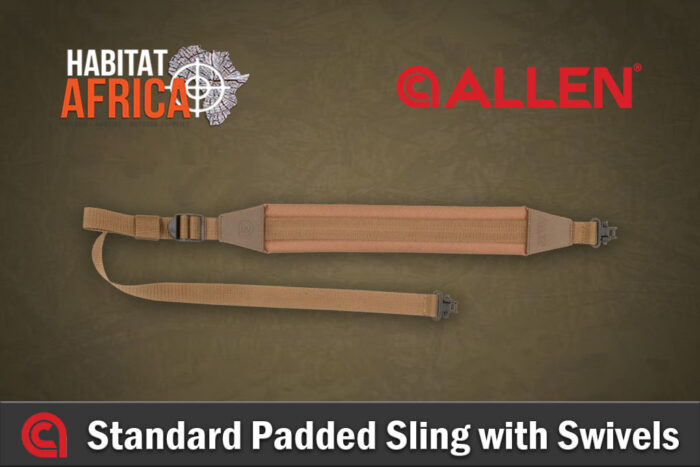 Allen-Standard-Padded-Sling-with-Swivels-Tan-Habitat-Africa
