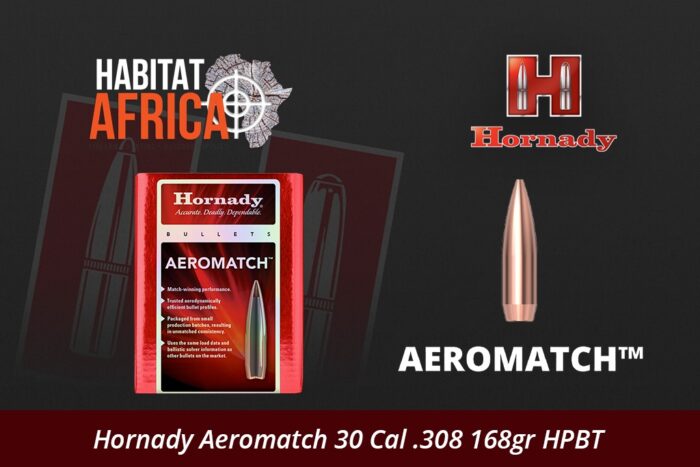 Hornady-Aeromatch-30-Cal-.308-168gr-HPBT-Bullet-Habitat-Africa