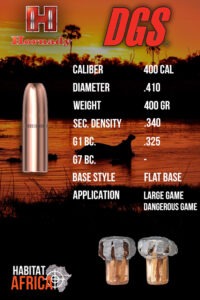 Hornady-DGS-400-Cal-.410-400gr-Bullet-Info-Habitat-Africa