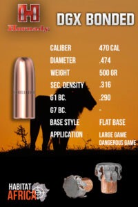 Hornady-DGX-Bonded-470-Cal-.474-500gr-Bullet-Info-Habitat-Africa